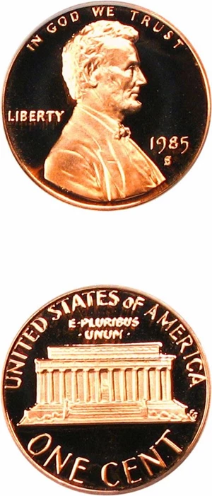 image for: 1985-S 1c PCGS Proof 70 RD DCameo