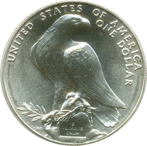 image for: 1984-P $1 PCGS MS69 (Olympic)
