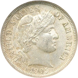 image for: 1905-S 10c NGC MS62