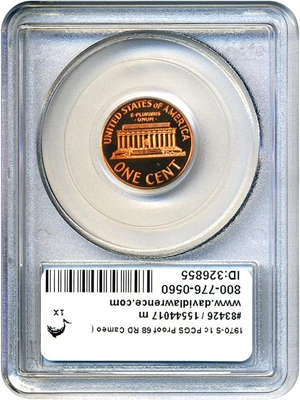 image for: 1970-S 1c PCGS Proof 68 RD Cameo (Small Date)