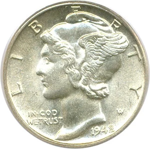 image for: 1942/1-D 10c PCGS MS63 FB