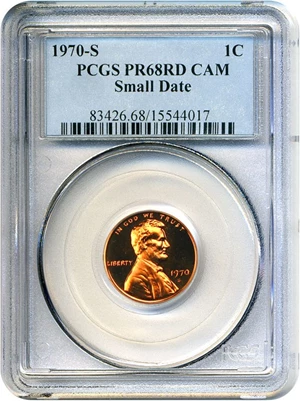 image for: 1970-S 1c PCGS Proof 68 RD Cameo (Small Date)