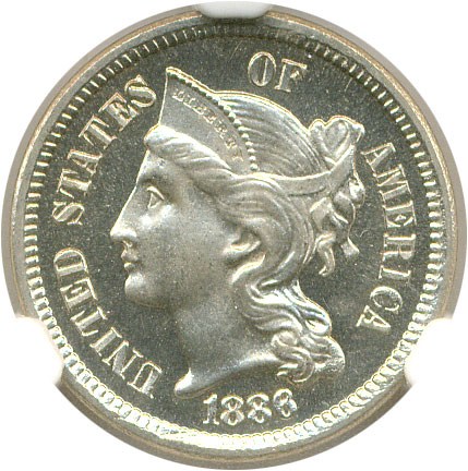 image for: 1886 3cN NGC/CAC Proof 66 Cameo