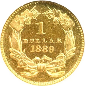 image for: 1889 G$1 NGC/CAC Proof 64 Cameo