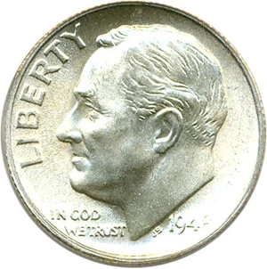 image for: 1948-S 10c PCGS MS67 FB