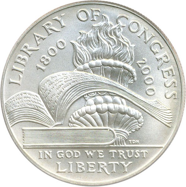 image for: 2000-P $1 PCGS MS69 (Library of Congress)