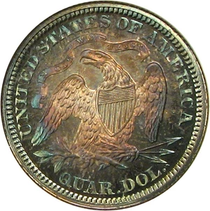 image for: 1867 25c NGC/CAC Proof 66
