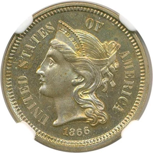 image for: 1866 3cN NGC Proof 65