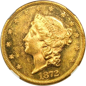 image for: 1872 $20 NGC/CAC MS61+ PL