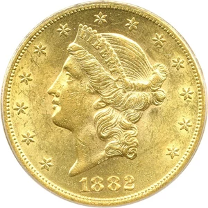 image for: 1882-CC $20 PCGS MS60