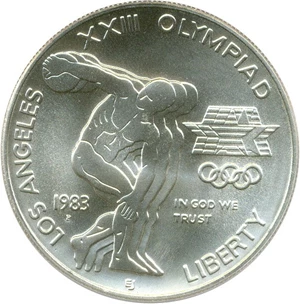 image for: 1983-P $1 PCGS MS69 (Olympic)