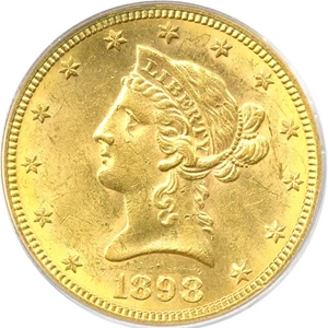 image for: 1898-S $10 PCGS MS62