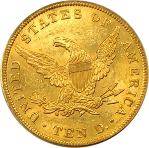image for: 1839/8 $10 PCGS/CAC MS61 (Large Letters, Type of 1838)