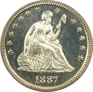 image for: 1887 25c PCGS Proof 65
