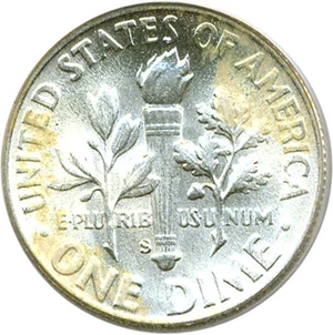 image for: 1948-S 10c PCGS MS67 FB