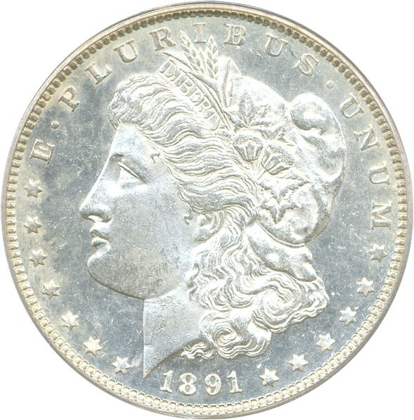 image for: 1891 $1 PCGS MS63 DMPL