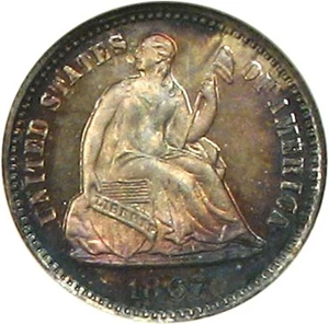 image for: 1867 H10c NGC/CAC Proof 66
