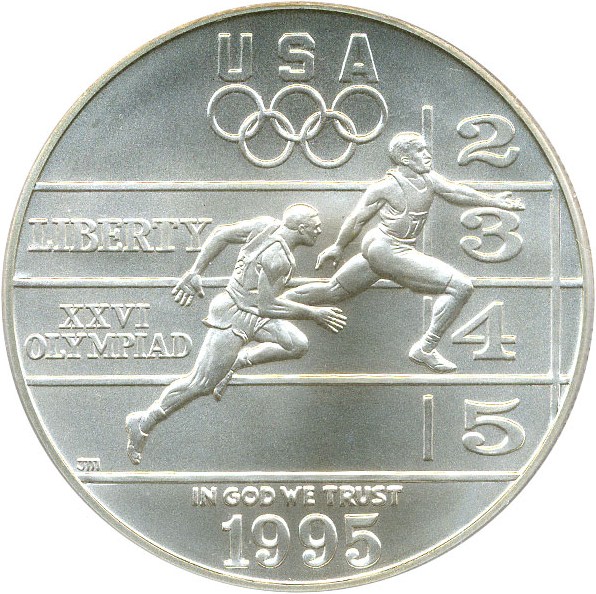 image for: 1995-D $1 PCGS MS69 (Olympic Track & Field)