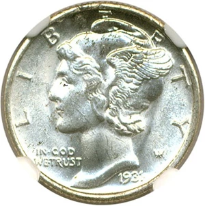 image for: 1931-S 10c NGC MS65