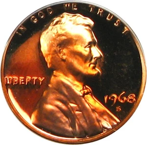 image for: 1968-S 1c PCGS Proof 69 RD DCameo