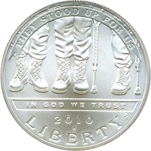 image for: 2010-W $1 PCGS MS69 (Disabled Veterans)