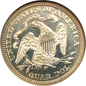 image for: 1871 25c NGC/CAC Proof 64