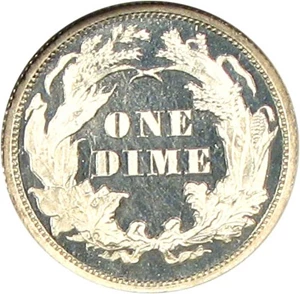 image for: 1863 10c NGC/CAC Proof 66 Ultra Cameo ex: Eliasberg