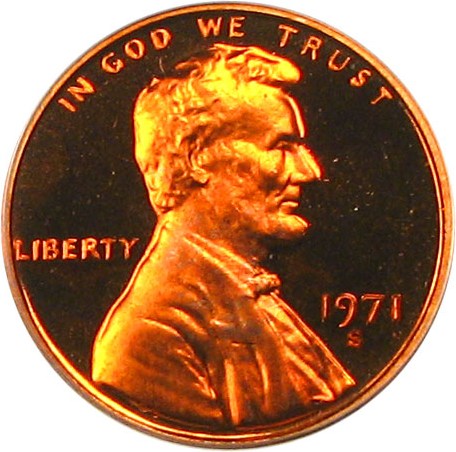 image for: 1971-S 1c PCGS Proof 68 RD DCameo