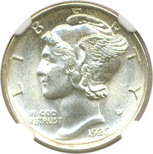 image for: 1926-D 10c NGC MS65 FB
