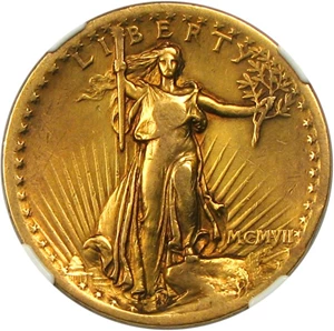 image for: 1907 $20 NGC VF Details (Flat Rim, Improperly Cleaned)