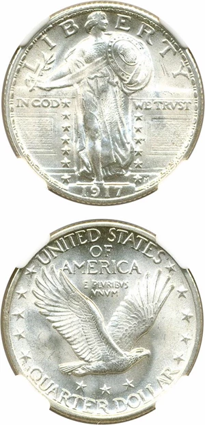image for: 1917 25c NGC MS67 (Type 2)