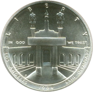 image for: 1984-P $1 PCGS MS69 (Olympic)