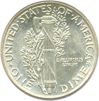 image for: 1942/1 10c PCGS AU58 FB