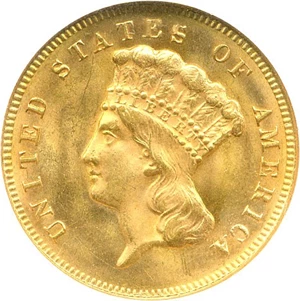 image for: 1874 $3 NGC MS65