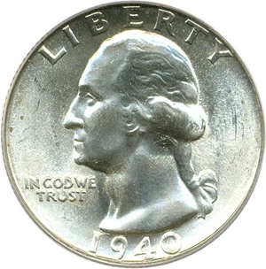 image for: 1940-S 25c PCGS MS66