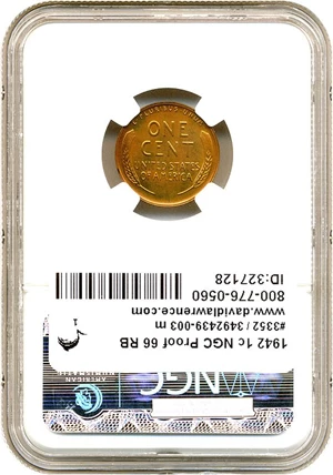 image for: 1942 1c NGC Proof 66 RB