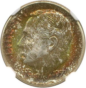 image for: 1957-D 10c NGC MS68 * Color *