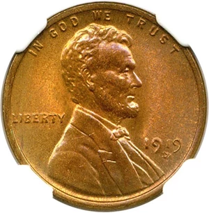 image for: 1919-D 1c NGC MS65 RB