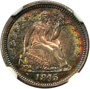 image for: 1845 H10c NGC MS64 * Color *