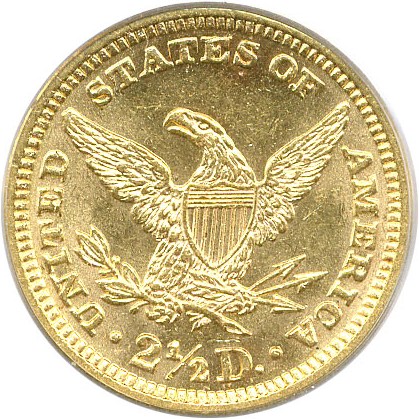 image for: 1887 $2 1/2 PCGS MS63