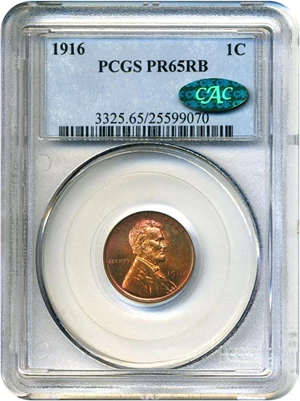 image for: 1916 1c PCGS/CAC Proof 65 RB