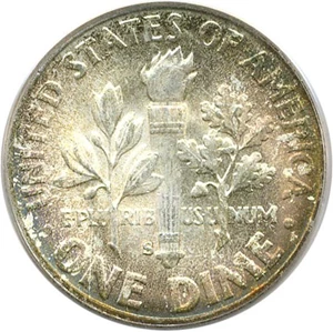 image for: 1950-S 10c PCGS MS68 * Color *