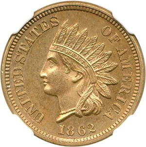 image for: 1862 1c NGC Proof 65