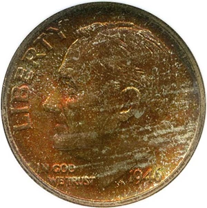 image for: 1946 10c NGC MS67 FT * Star/Color *