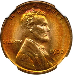 image for: 1930 1c NGC/CAC MS67 RD * Color *