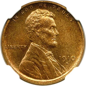 image for: 1910-S 1c NGC MS65 RB