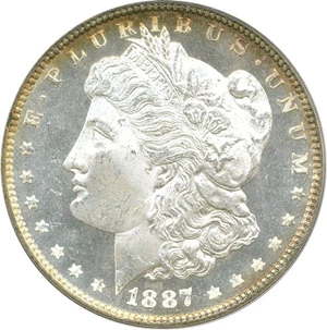 image for: 1887 $1 PCGS MS64 PL