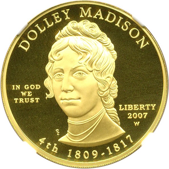 image for: 2007-W $10 NGC Proof 70 UCameo (Dolley Madison)