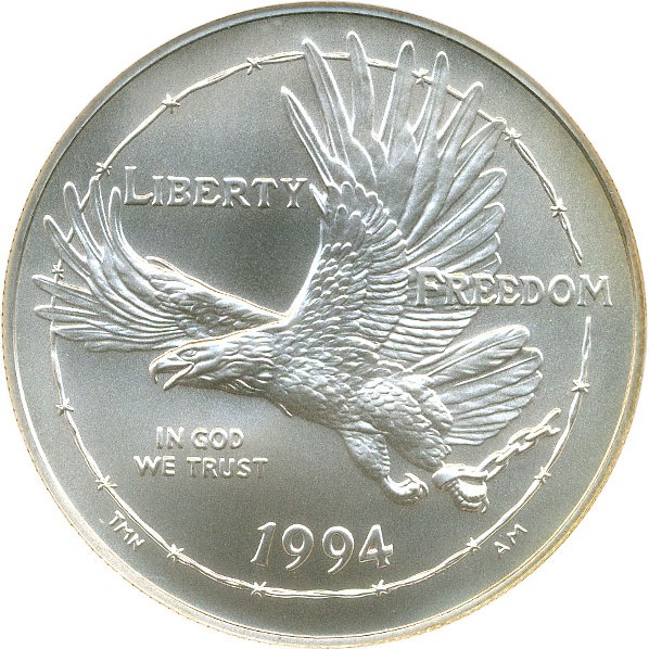 image for: 1994-W $1 NGC MS69 (Prisoner of War)