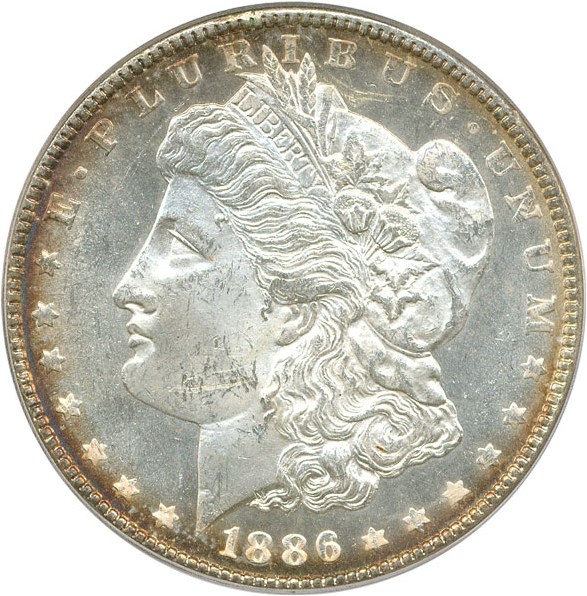image for: 1886 $1 PCGS MS63 PL